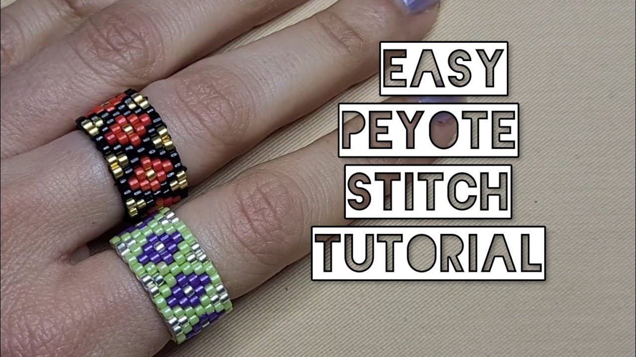 Learn easy way to do Odd count Peyote stitch Ring / Bracelet 💜