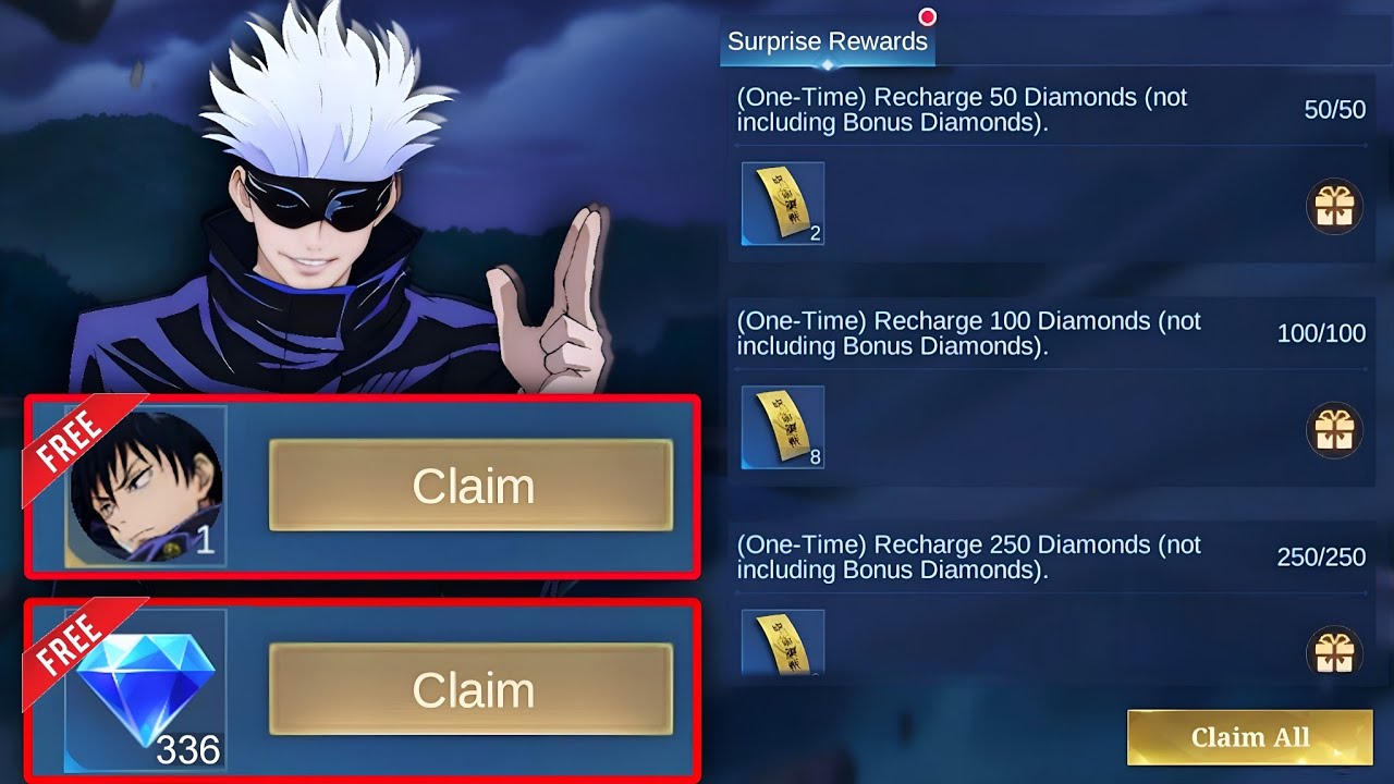 How to Get FREE DIAMONDS Recharge for JUJUSTU KAISEN Premium Supply & CLAIM ALL TOKENS!