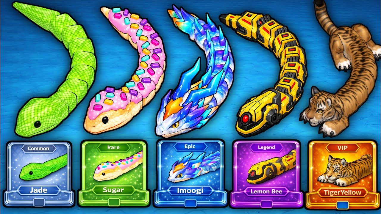 😱 SNAKE CLASH IO: COMMON🆚RARE🆚EPIC🆚LEGEND🆚VIP —WHICH SNAKE IS ACTUALLY THE BEST AT MAX LEVEL?🔥#220