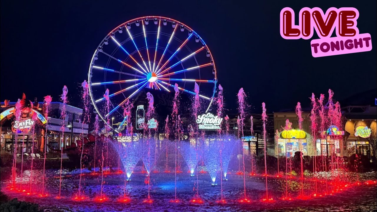 🔴 LIVE Fountain Show & Rides 🎡 |  The Island in Pigeon Forge ✨