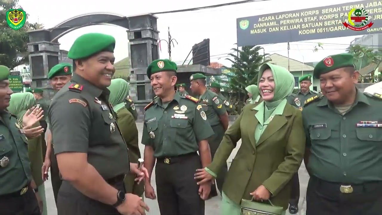 DANDIM 0611/GARUT PIMPIN LANGSUNG SERTIJAB DANRAMIL DAN PERWIRA STAF BESERTA WISUDA PURNAWIRA
