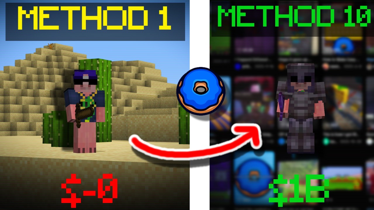 I GOT RICH USING VIRAL TIKTOK MONEY MAKING METHODS ON DONUTSMP