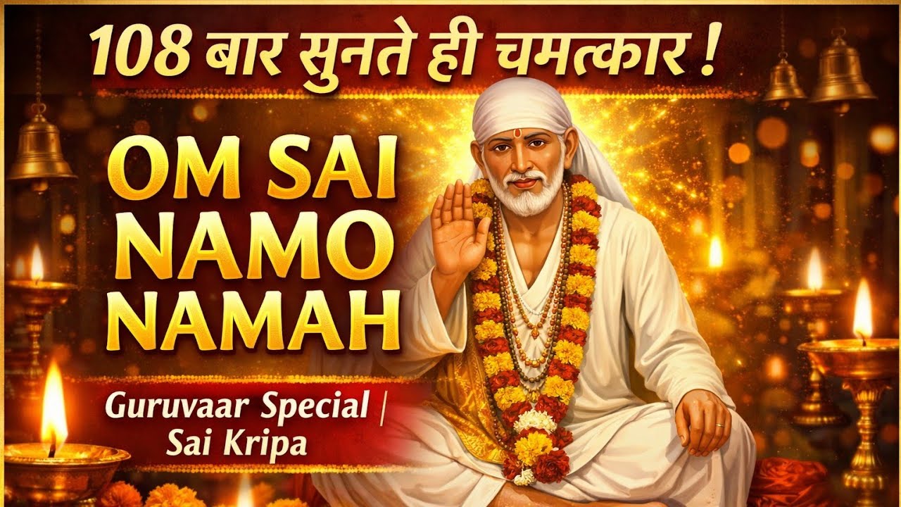 Om Sai Namo Namah 108 Times 🙏 Powerful Sai Baba Mantra | Thursday Special @ketubhaktisagar 