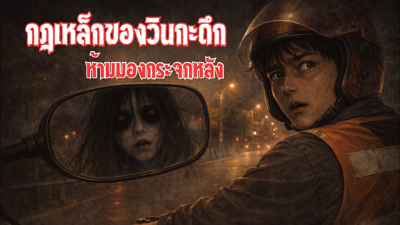 กฎเหล็กของวินกะดึก ห้ามมองกระจกหลัง! #เรื่องผี #เรื่องหลอน #เรื่องเล่า