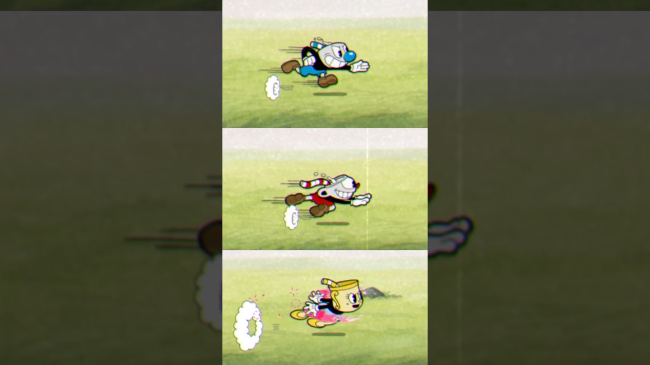 Cuphead Vs Mugman Vs Ms. Chalice Dashing Comparison #cuphead #cupheadboss #cupheaddlc #gaming