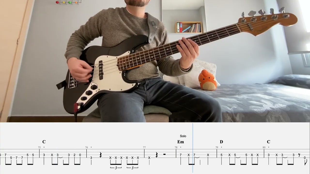 Thin Lizzy - Dancing in the Moonlight (Bass Cover with Tabs)