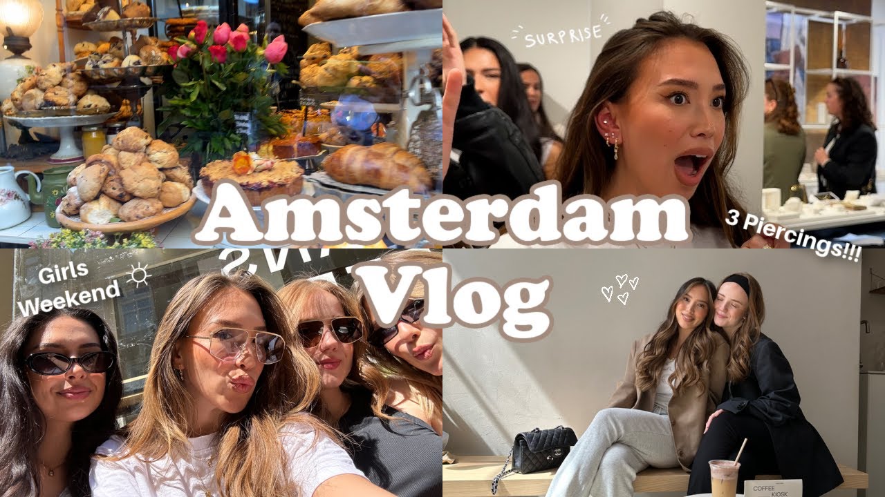 Ich lasse mir 3 PIERCINGS stechen | Girls Trip to AMSTERDAM | Adorable Caro