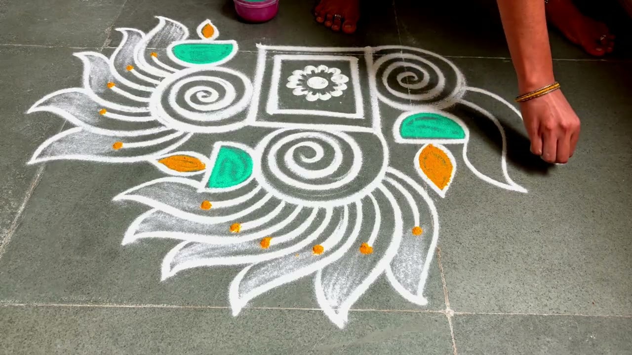 Karthigai deepam special kolam designs| Simple muggulu designs| easy rangoli design| Beginners kolam