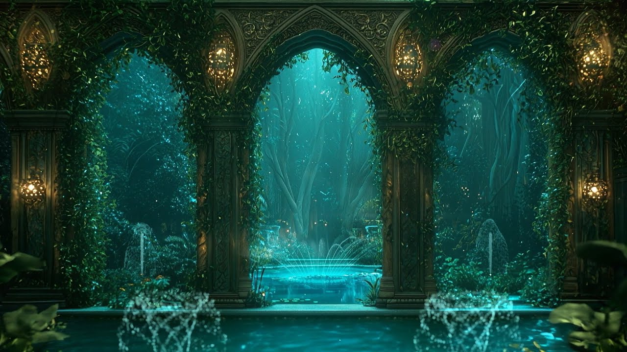 ✨⛲️🌿The Lost Garden of Elvenwood | Fantasy Ambiance for Relaxation, Sleep & Daydreaming | 6 Hrs🌿