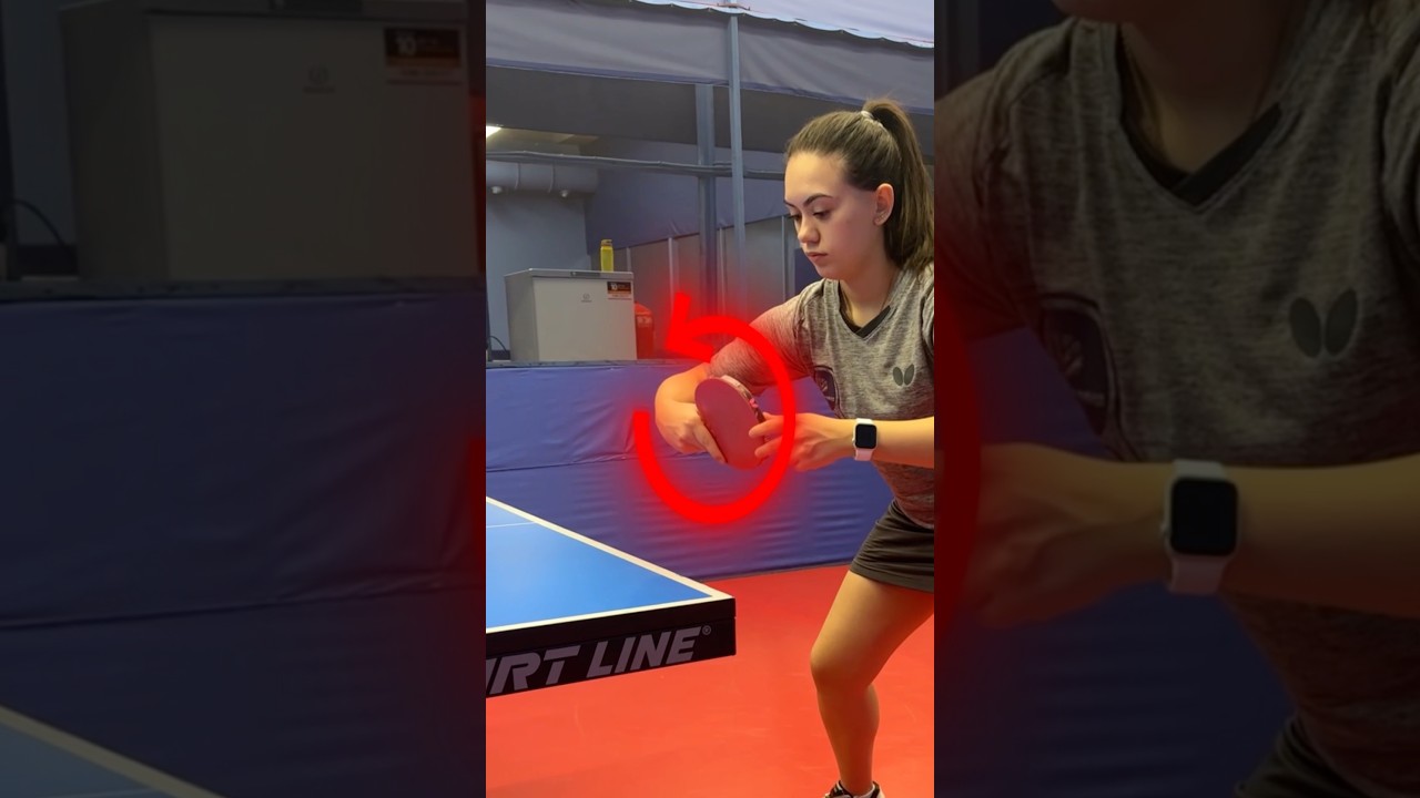 Как делать топ-спин слева? #sport