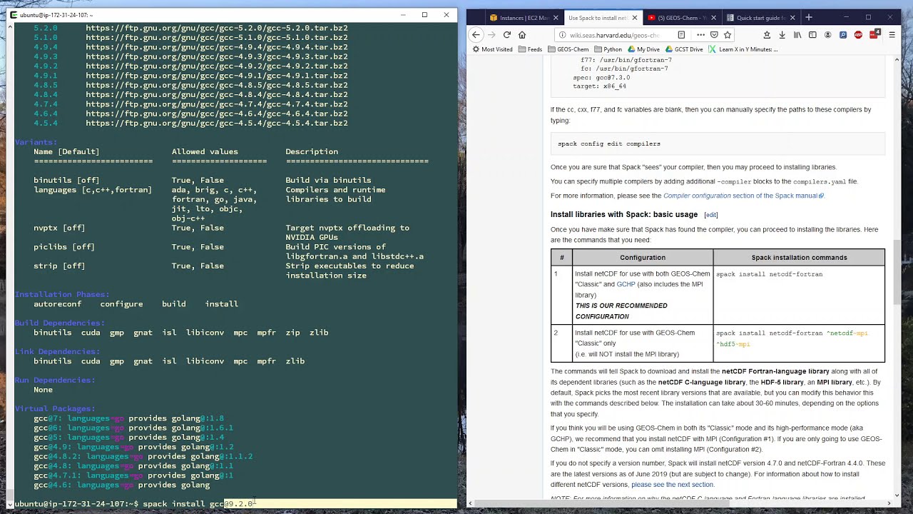 Spack tutorial #1: Building gfortran 9.2.0 on the AWS cloud