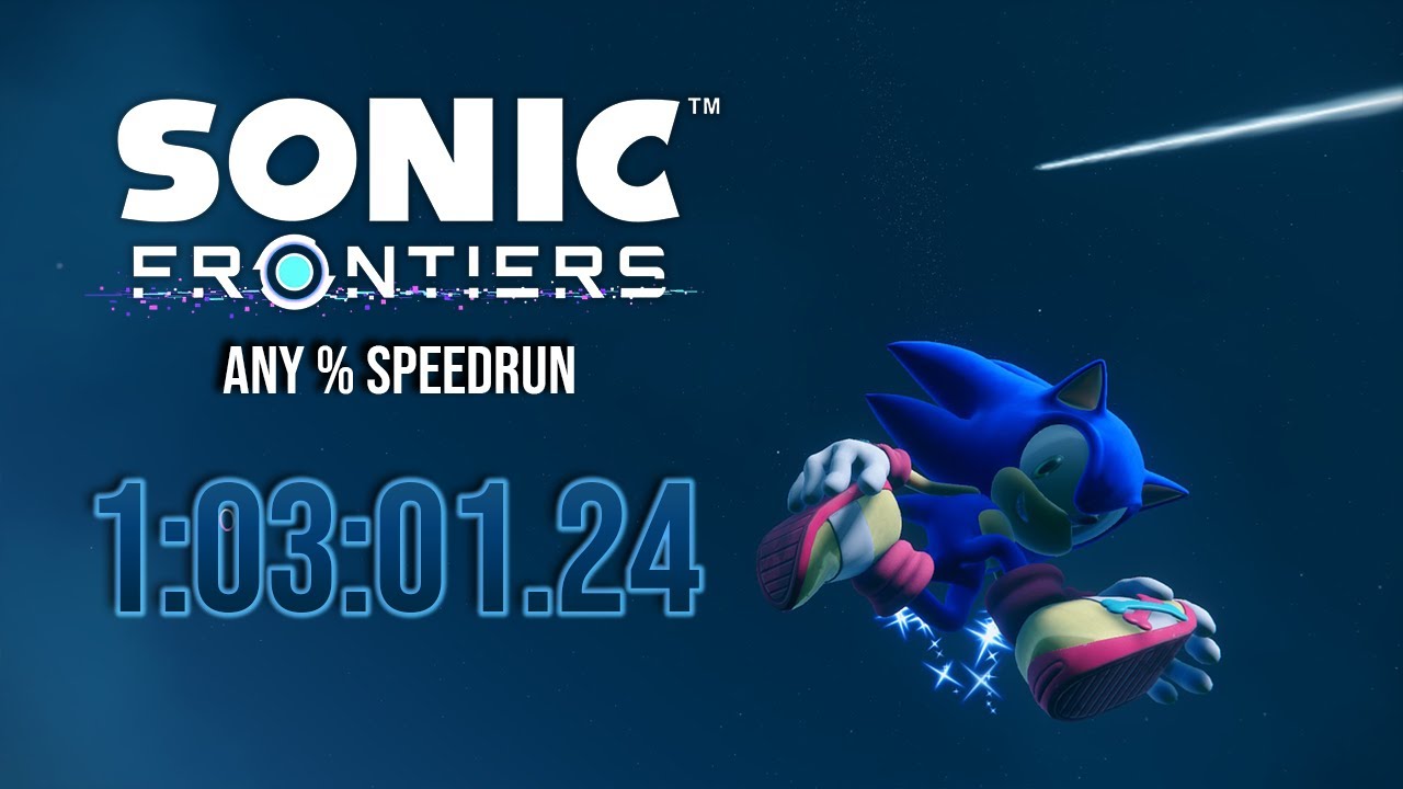 Sonic Frontiers - Any% Speedrun in 1:03:01.24 LRT | 1:05:56.10 RTA