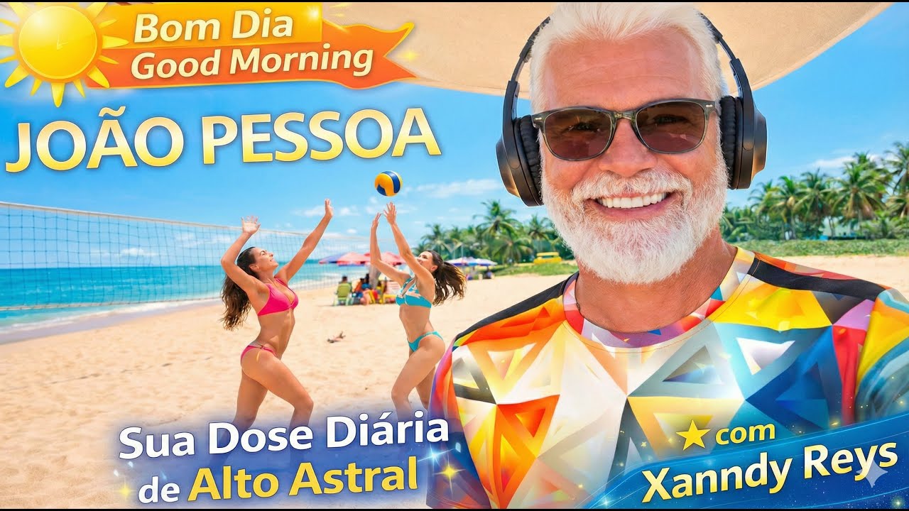 João Pessoa 🌴 Movimento das Praias e Calçadão | Beaches of João Pessoa at Sunrise
