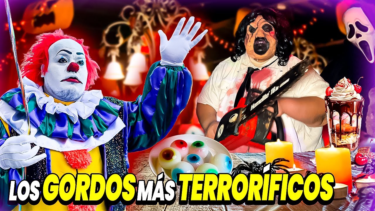 Nos disfrazamos de los PERSONAJES MÁS TEMIDOS y asustamos a todos en un café de terror!