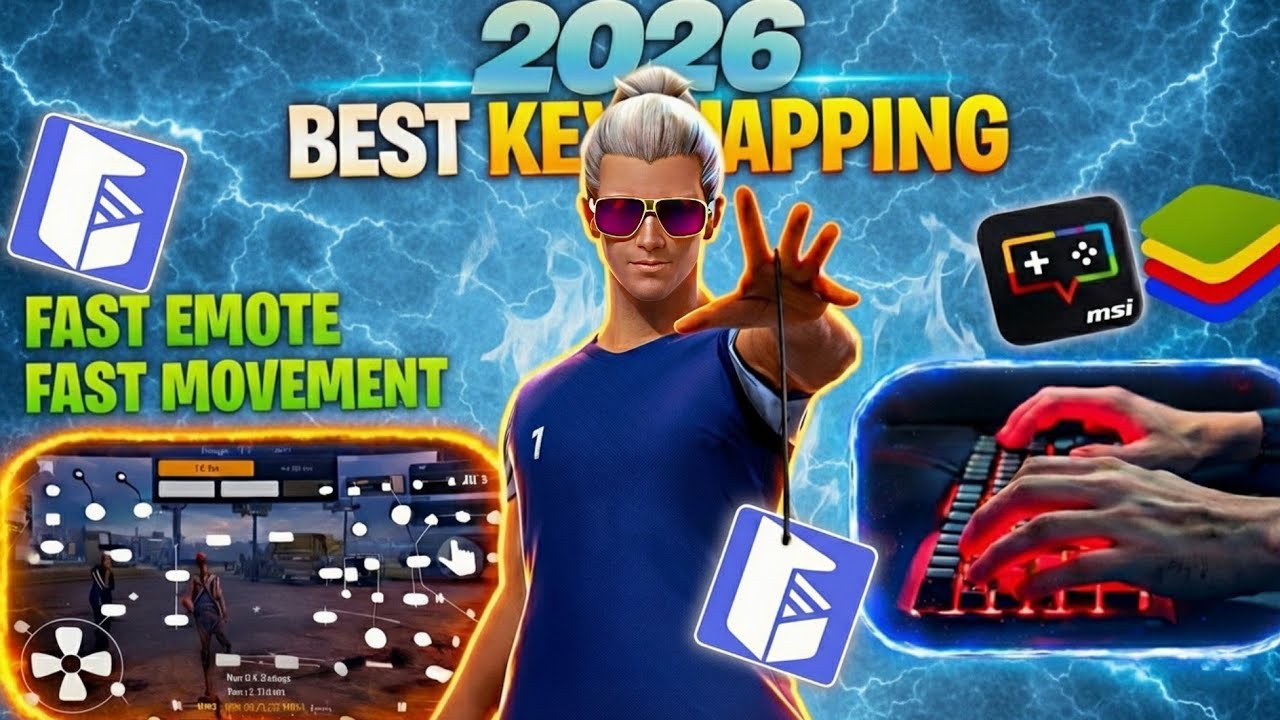 Free Fire Best Key Mapping 2026 🔥 Fast Movement + Headshot Pro | No Joystick & Aim Stuck Fix ||