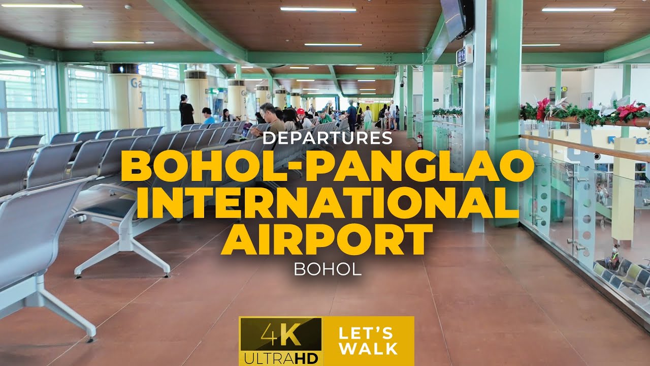 Bohol-Panglao International Airport walking tour 🇵🇭 | Departures Area of Bohol Panglao Airport 4K