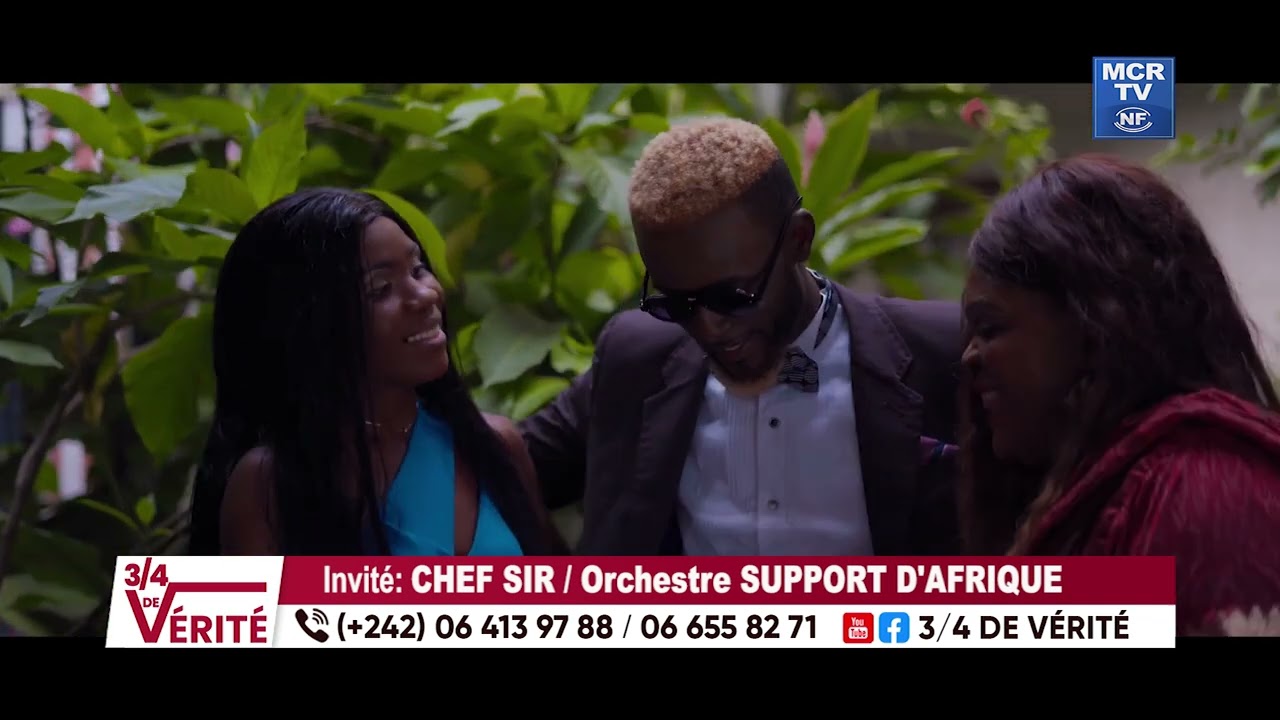 CHEF SIR le leader de l'orchestre SUPPORT D'AFRIQUE de passage sur le plateau de l'émission