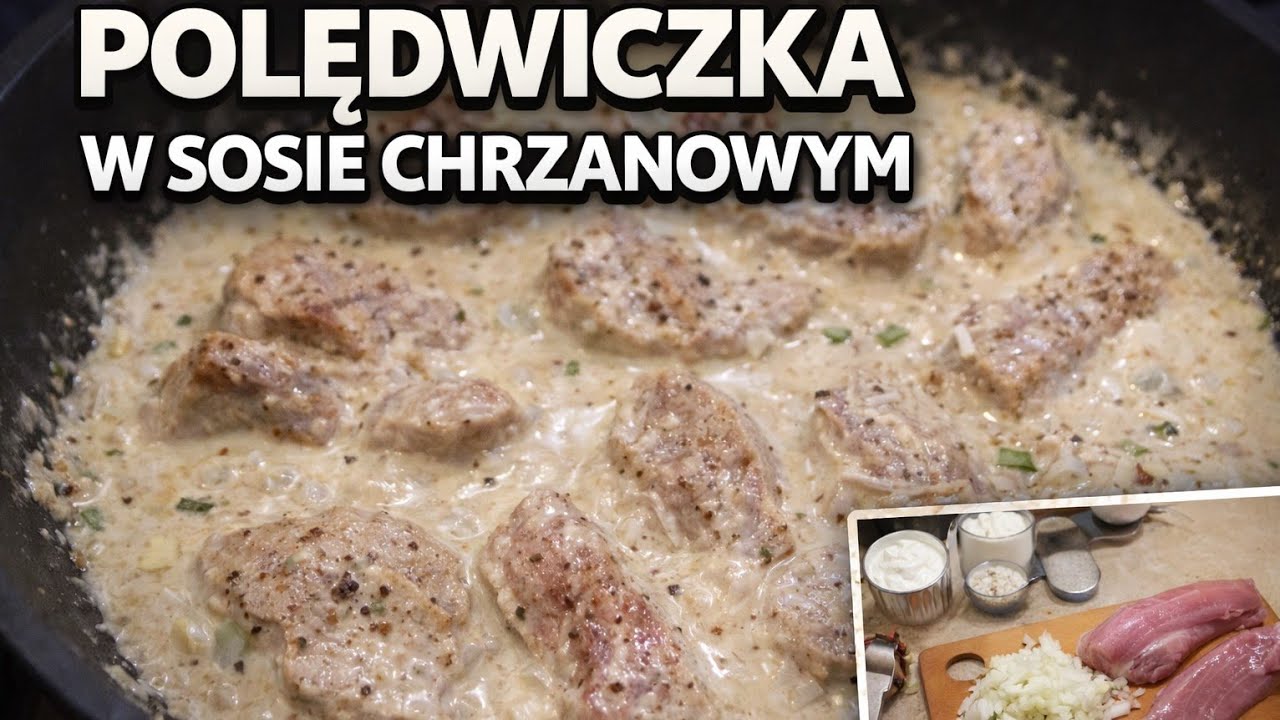 HIT! Polędwiczki wieprzowe w sosie chrzanowym Rewelacja |  MajkelGotuje