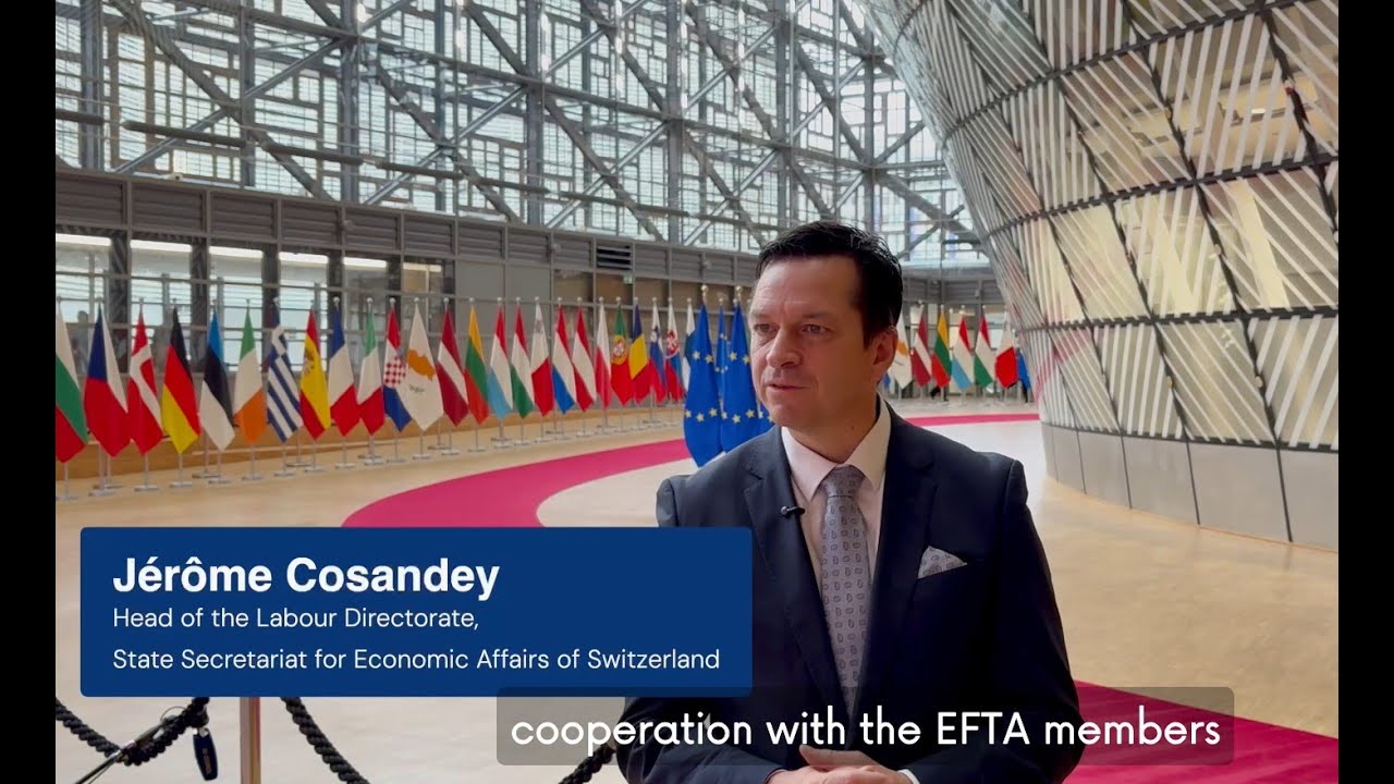 Jérôme Cosandey, Head of the Labour Directorate, SECO Switzerland at the EFTA ECOFIN Meeting