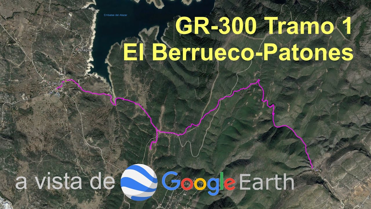 GR-300 (El Berrueco - Patones de Arriba) a vista de Google Earth