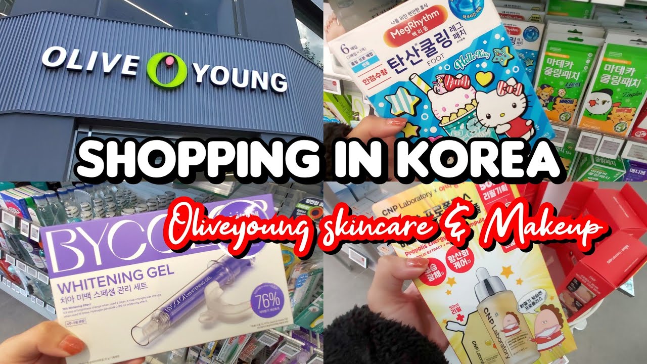 Shopping in korea 🇰🇷 vlog, OLIVE YOUNG SKINCARE AND MAKEUP 🛍 Best Moisturizer For Dry Skin 