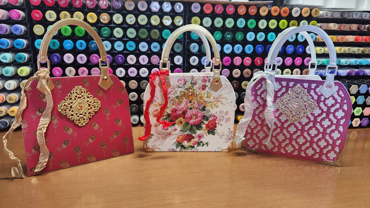 Anna Griffin Luxury Status purse die set, let's make some cards