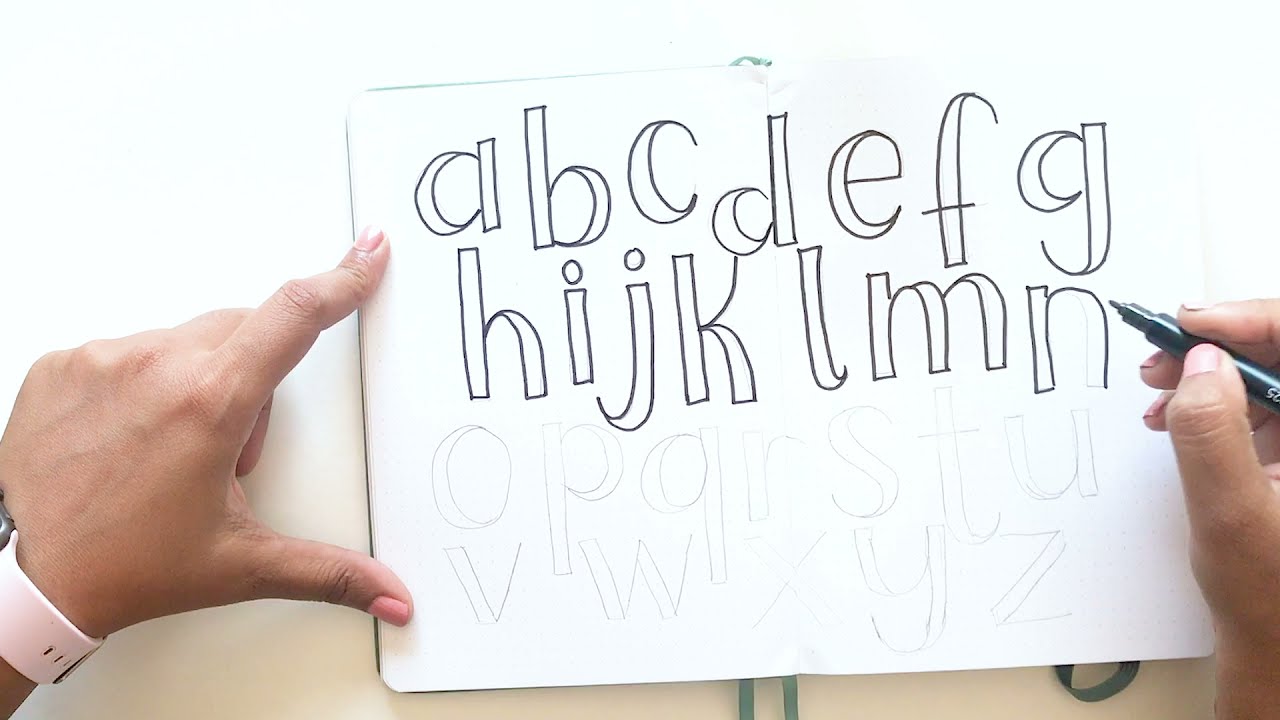 Hand Letting the alphabet with any pen! Easy Faux Lettering