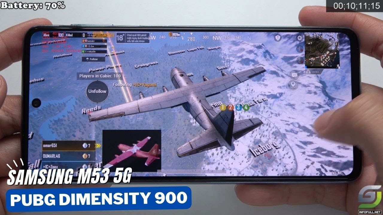 Samsung Galaxy M53 test game PUBG Mobile