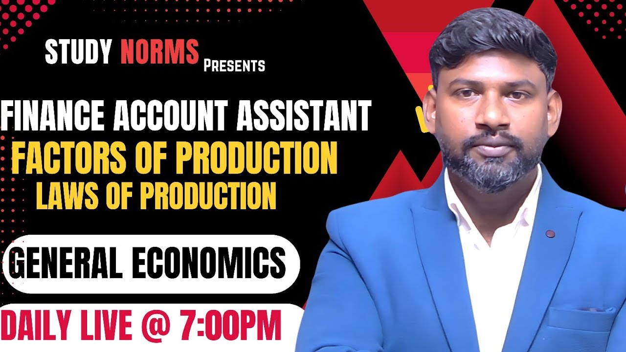 Factors and  Laws of Factors of Production | Economics for Jkssb Finance assistant by Remo sir 