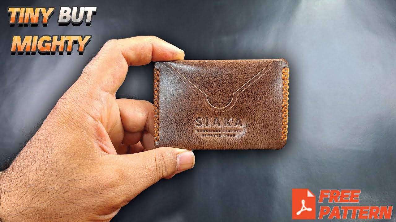 Make a Super Tiny leather Wallet, FREE PATTERN