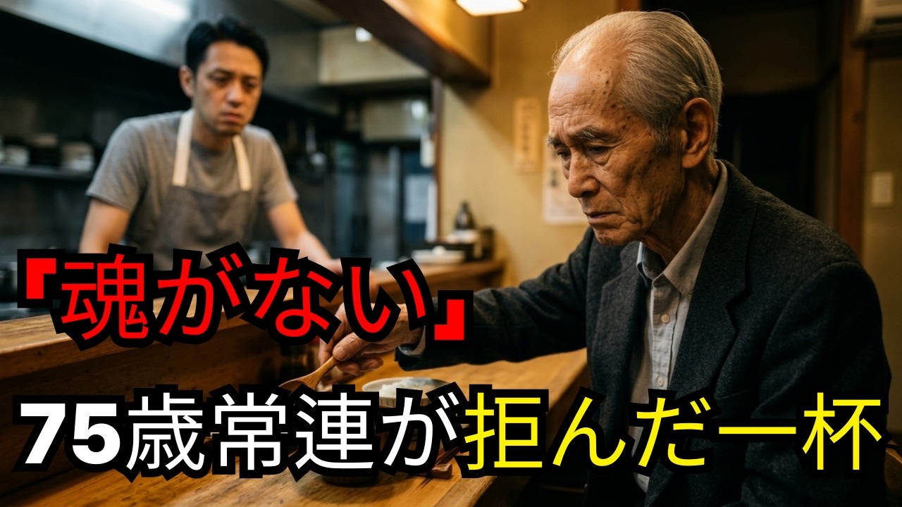 【感動】「魂がない」75歳常連が拒んだ一杯…父の40年を継ぐ息子の奇跡の7日間