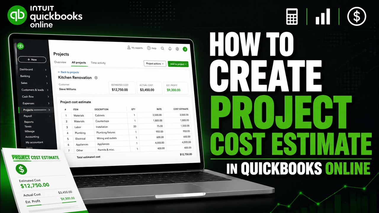 How to Create Project Cost Estimate in Quickbooks Online