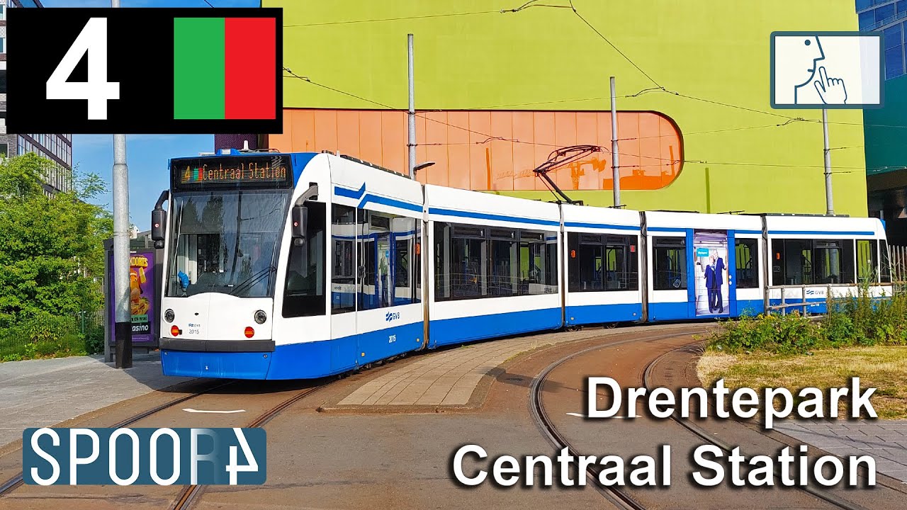 Cabinerit Tram 4 (Amsterdam) | Drentepark - Centraal Station (Tram Driver's POV)