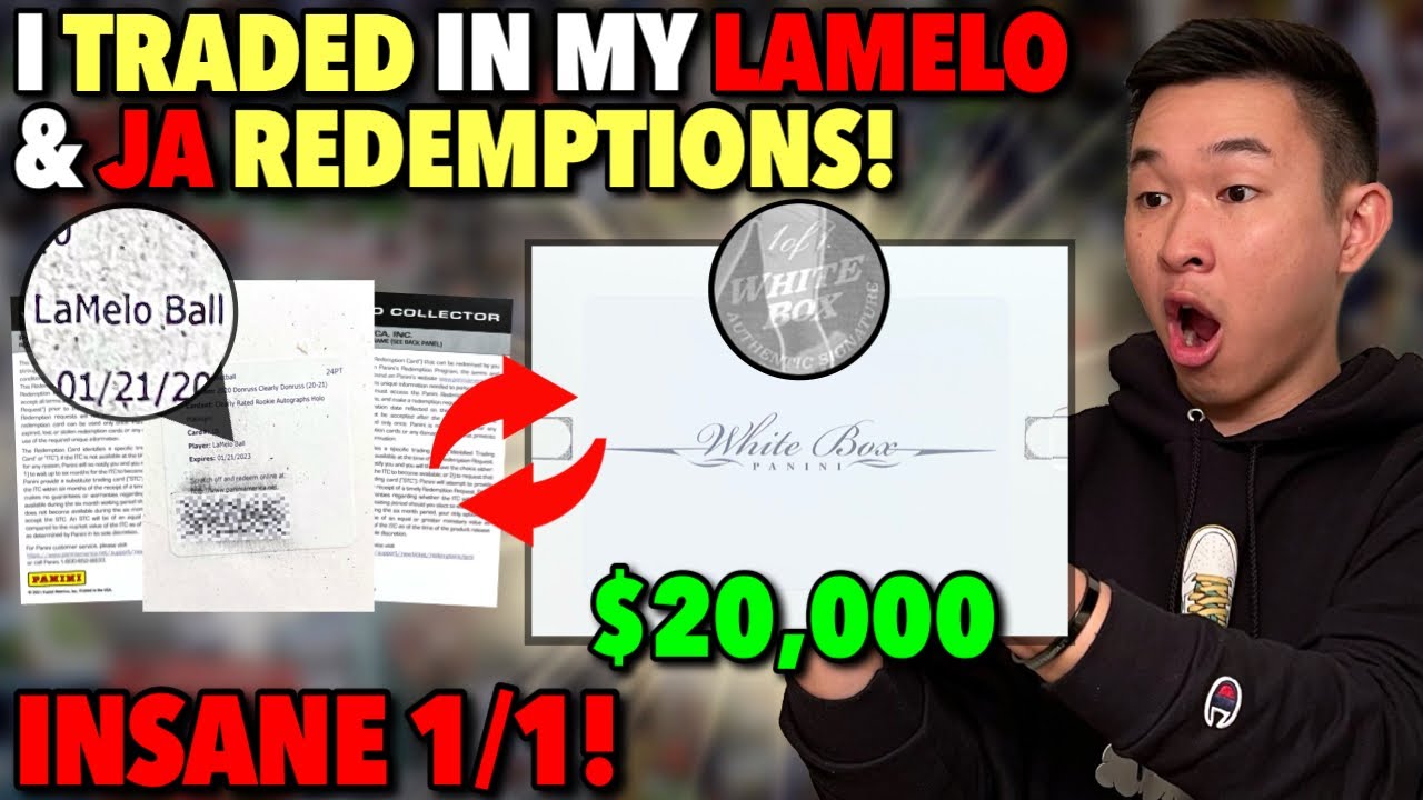 I got a $20,000 WHITE BOX from Panini for my LAMELO & JA REDEMPTIONS! RIDICULOUS 1/1! 😱🔥