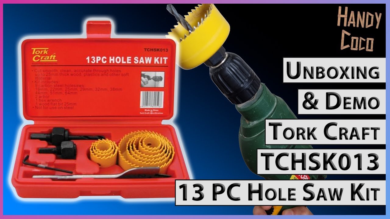 Tork Craft 13 Piece Carbon Steel Hole Saw Kit TCHSK013 Review: It's Practical & Affordable