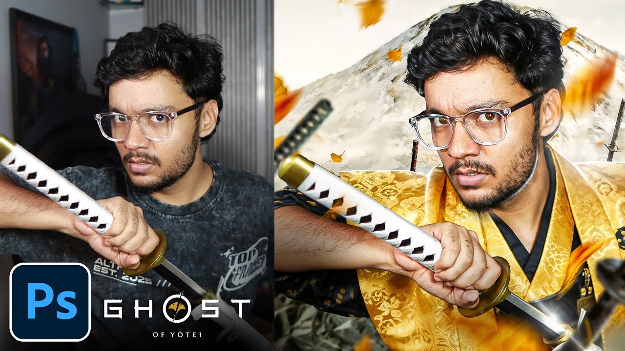 Ghost Of Yotei Thumbnail Tutorial in Photoshop