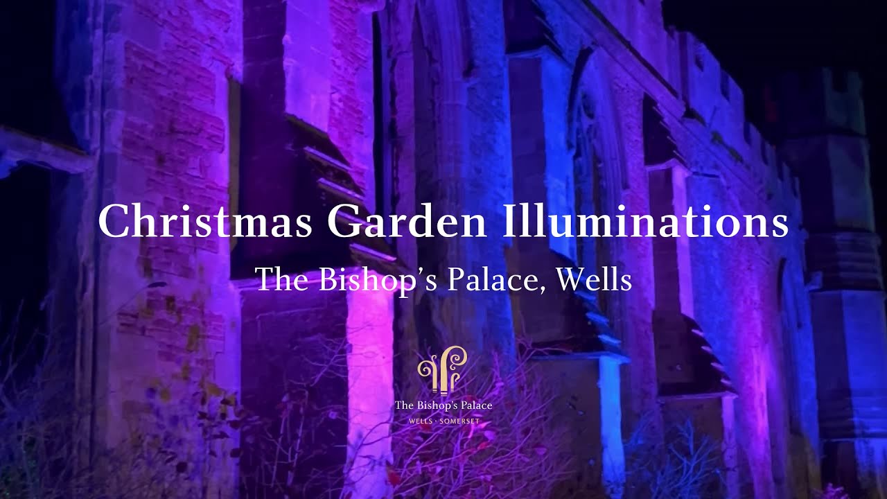Christmas Garden Illuminations at The Bishop's Palace, Wells