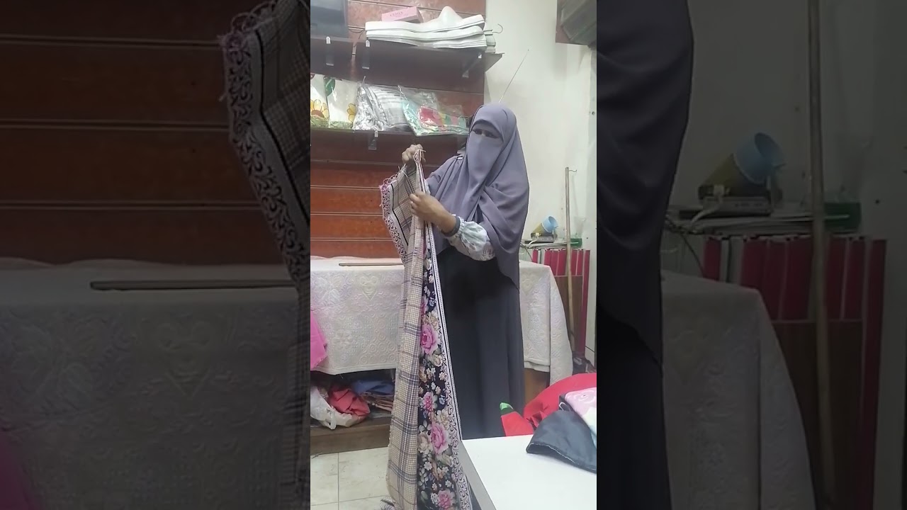 طريقة قص الفستونة لطقم الملاية بطريقة سهلة جدا 