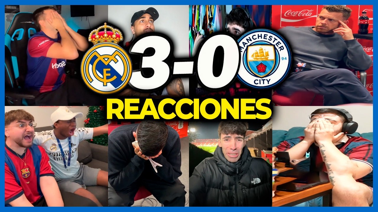 LAS MEJORES REACCIONES y LLOROS CULÉS a LA GOLEADA del REAL MADRID al MANCHESTER CITY 🏆