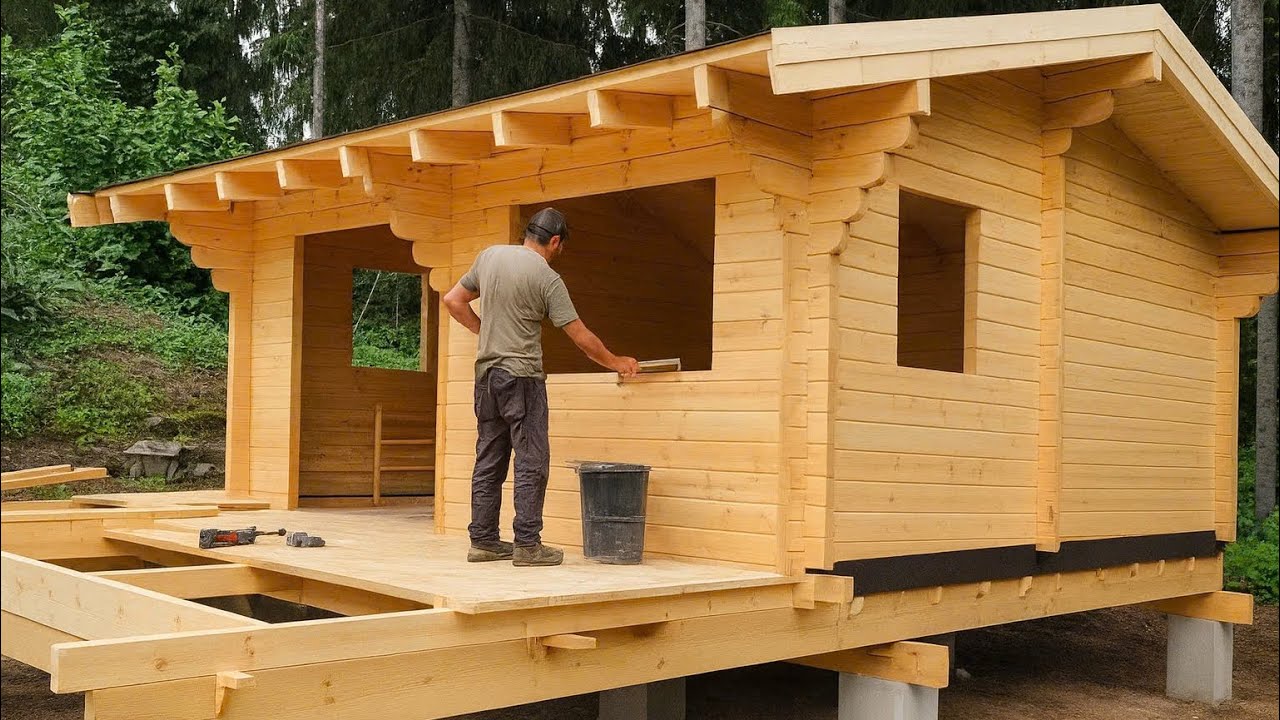 Man Builds 3 Off Grid Cabins In One Year With His Dog.Start To Finish.