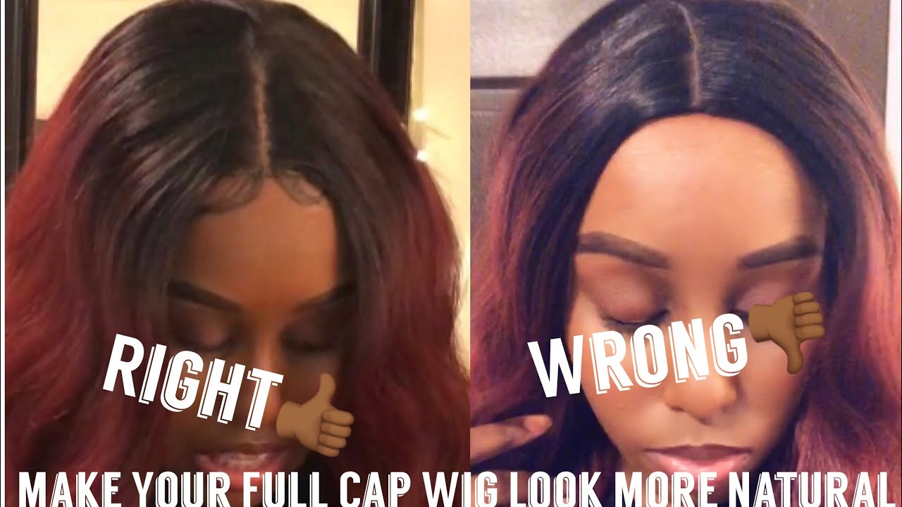 HOW TO SLAY YOUR FULL CAP WIG & MAKE IT LOOK MORE NATURAL (GET RID OF BULKY PART) #foryou