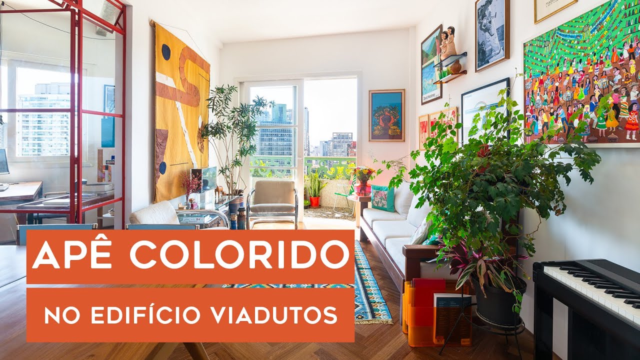 REFORMA COMPLETA NO ED VIADUTOS | AP&Ecirc; COLORIDO COM VARANDA NO CENTRO DE S&Atilde;O PAULO