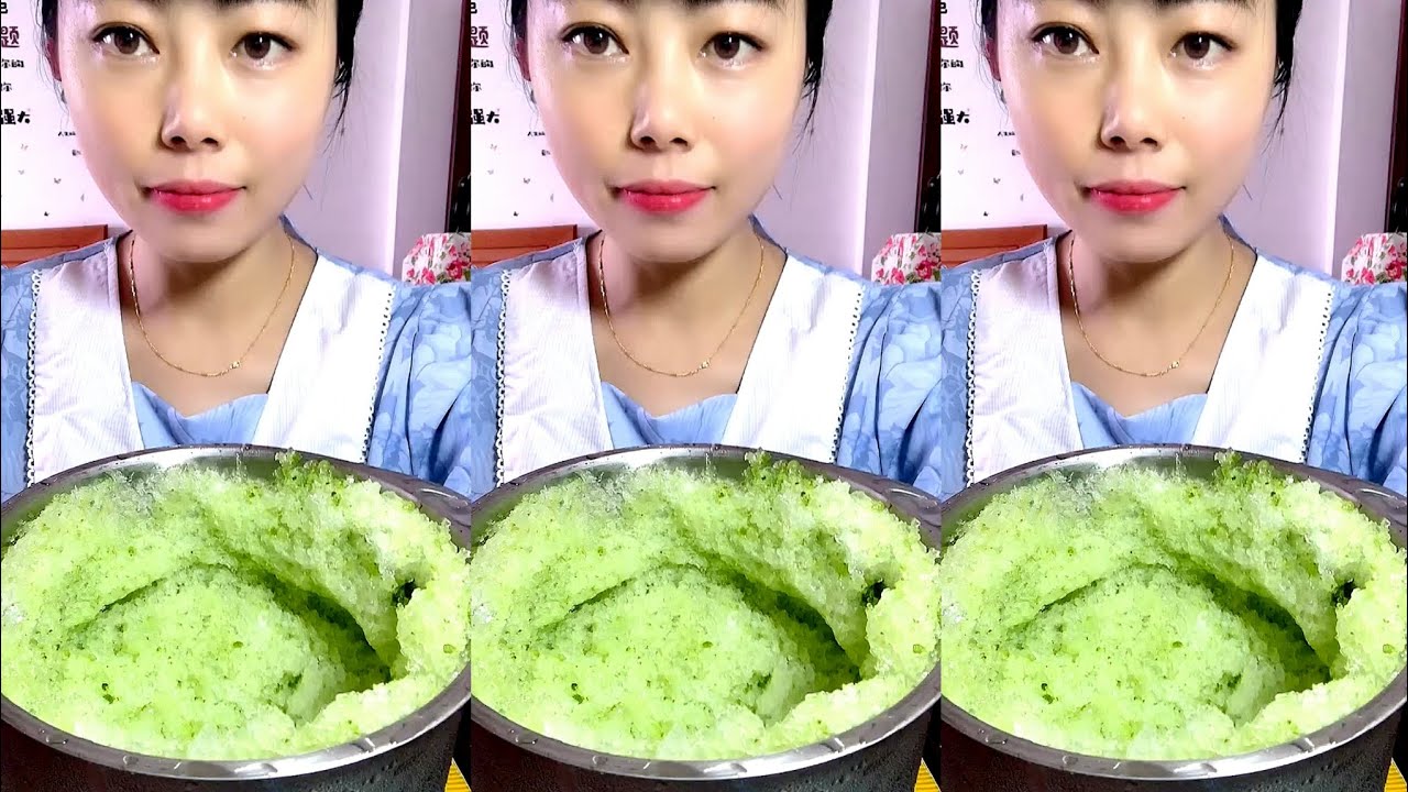 ASMR SHAVED ICE EATING / ICE EATING