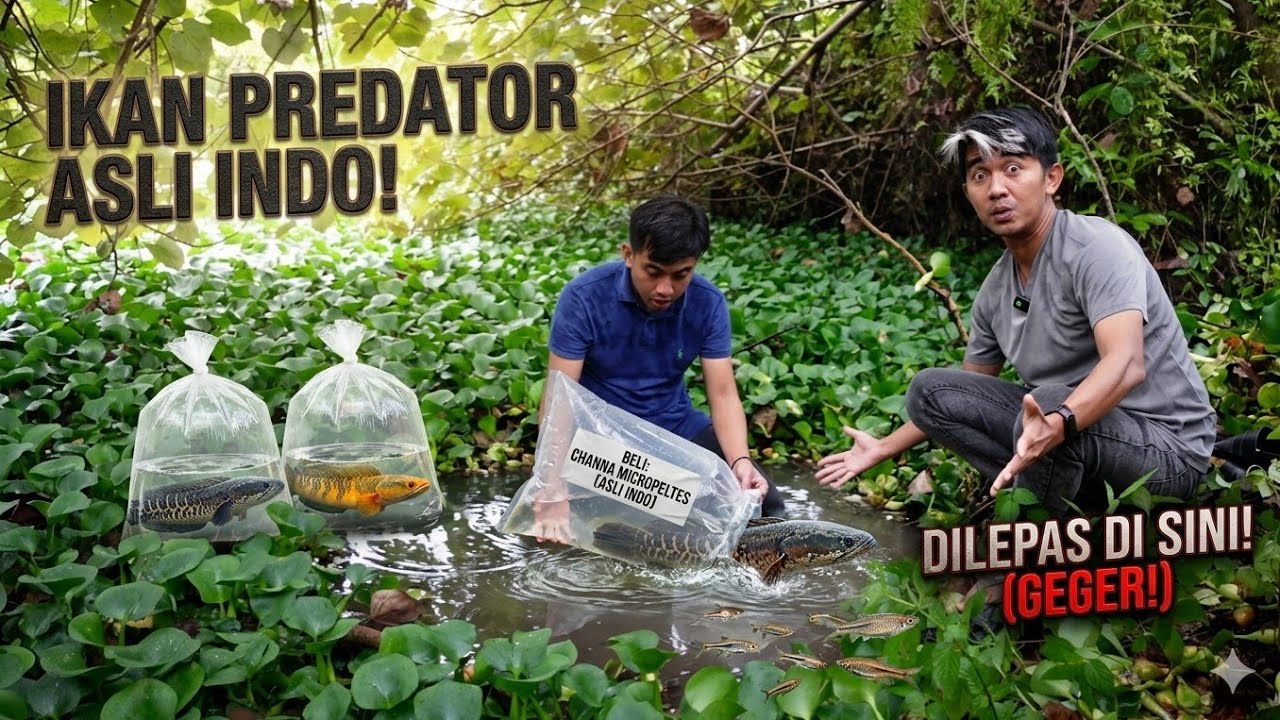 WOW! AKU BELI BANYAK JENIS IKAN PREDATOR ASLI INDONESIA UNTUK DILEPAS KE KOLAM RIMBUN