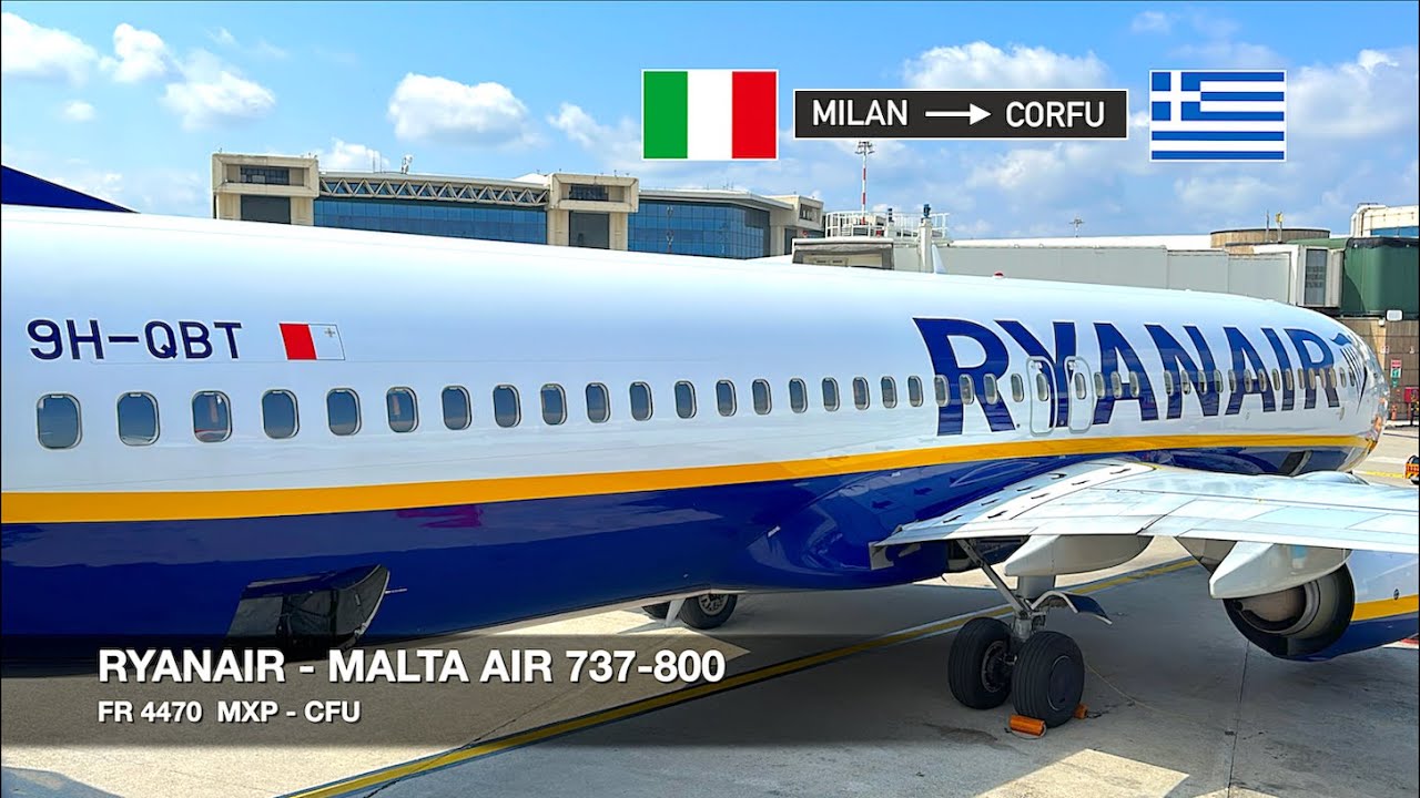 THE ICONIC LANDING IN CORFU! | Ryanair (Malta Air) 737-800 | Milan MXP ✈ Corfu