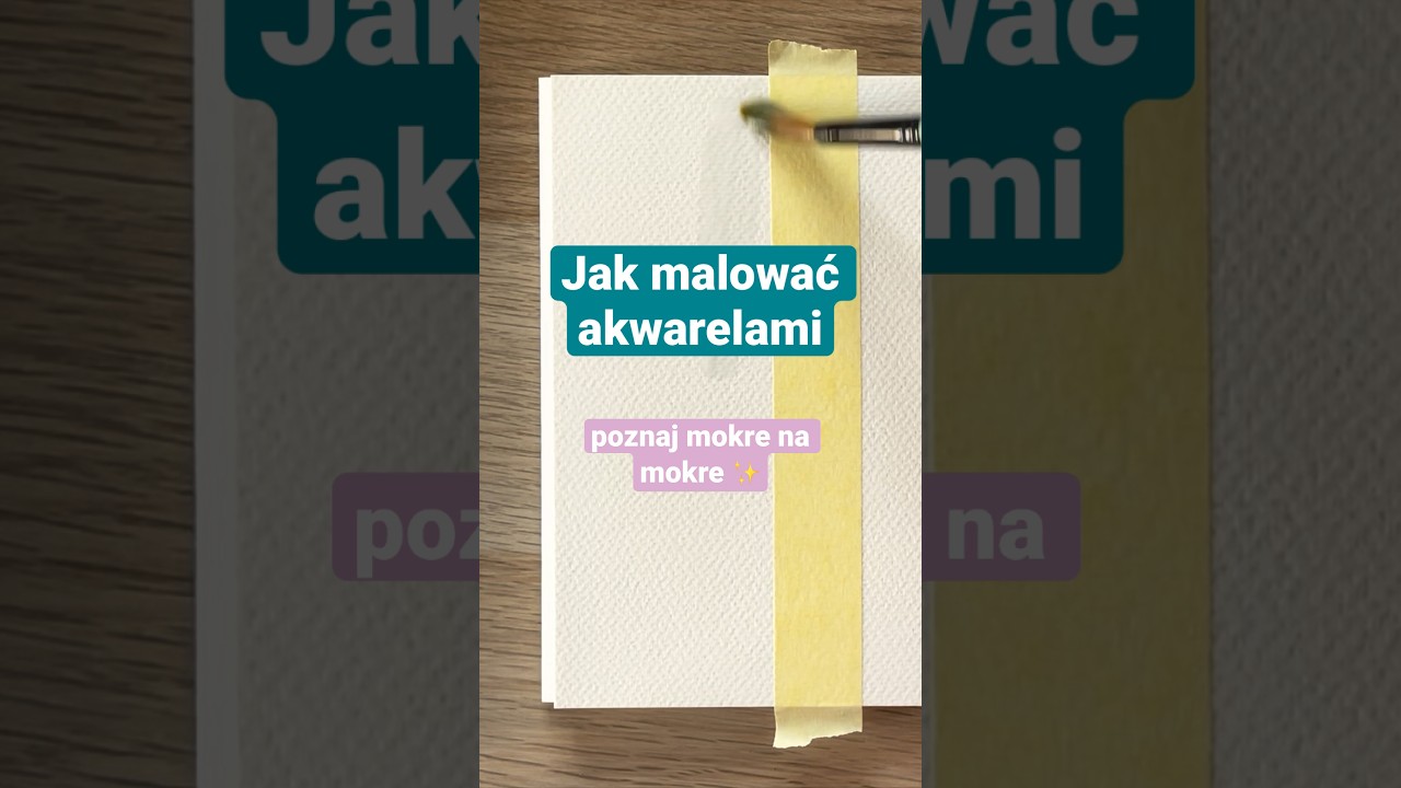 Jak malować akwarelami | Mokre na mokre ✨ #akwarele #watercolor #watercolortutorial