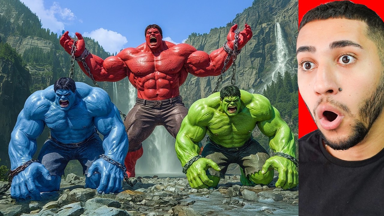 GERÇEK HAYATTA MAVİ HULK VS KIRMIZI HULK VS HULK !!
