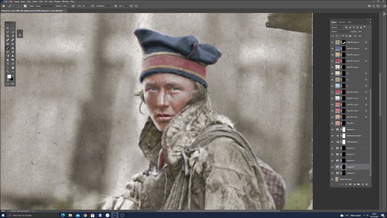 Sami boy/young man in Tromsø, around 1884.