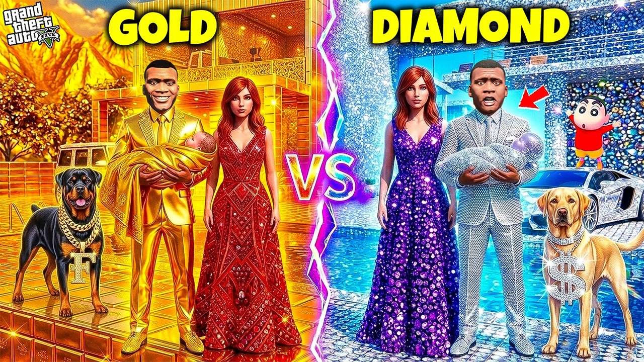 Golden King Family🪙 vs Diamond King Family💎 Most Shocking Life Story in Gta5