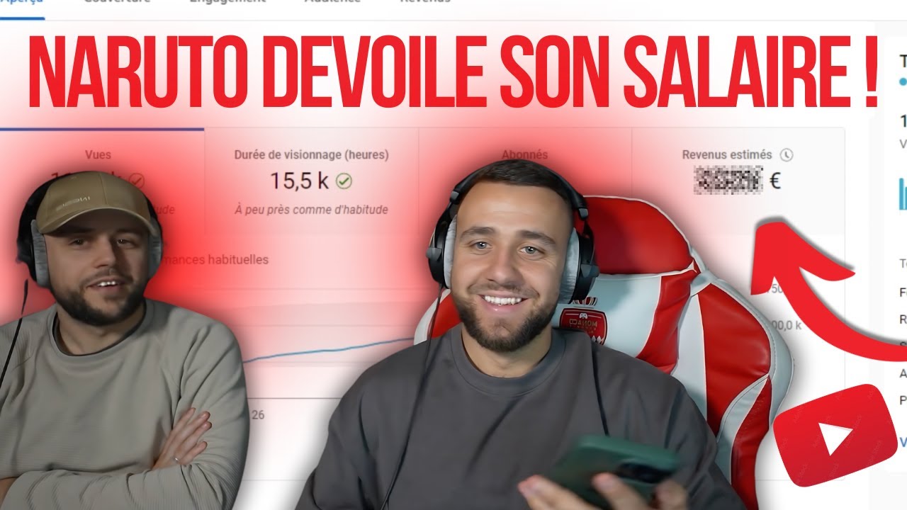 NARUTOVIE D&Eacute;VOILE SON SALAIRE YOUTUBE EN PLEIN LIVE - jean pormanove rediff live